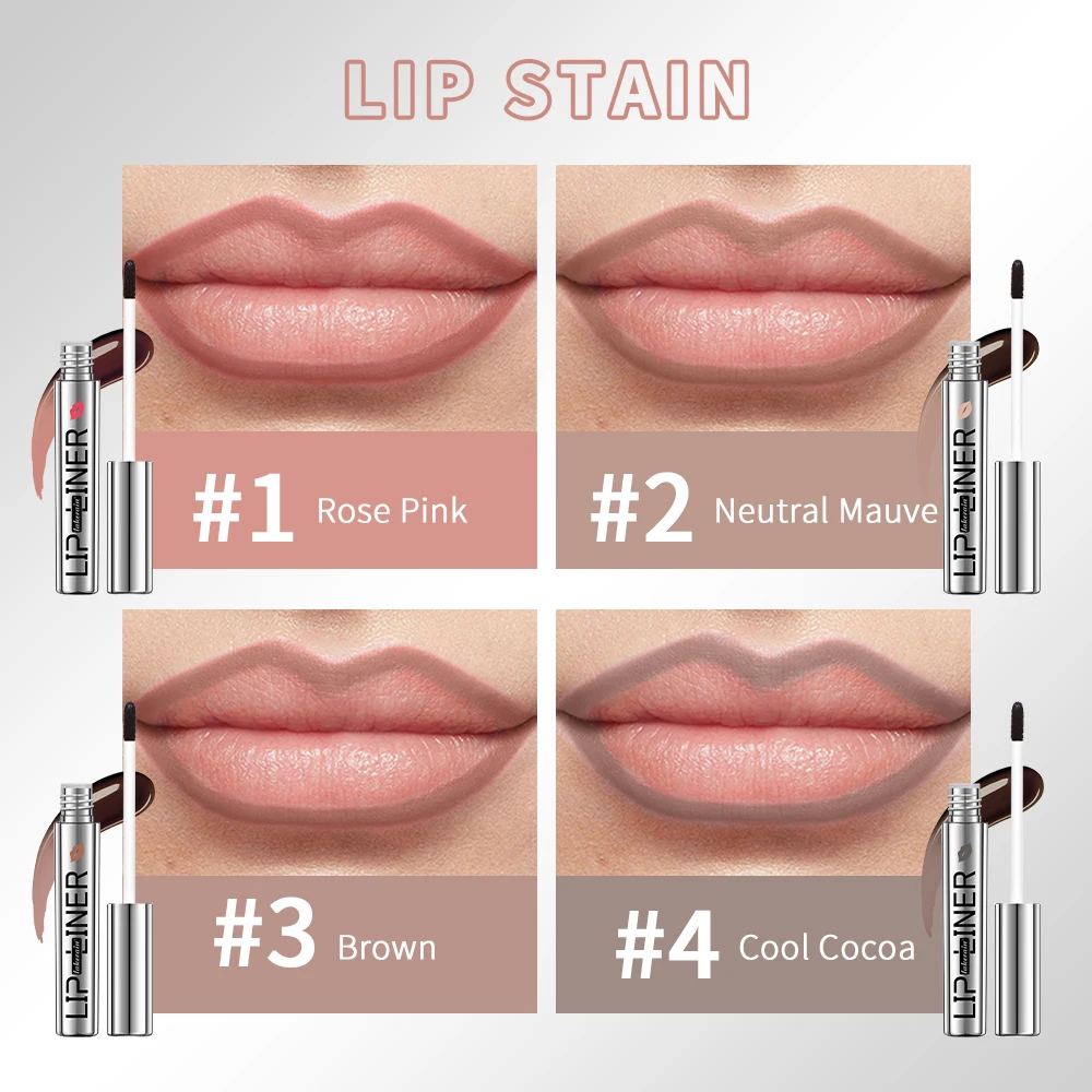 Lipliner Peel Off Lip Liner Stain Peel Off Lip Liner Tattoo Wodoodporny Matowy Długotrwały Brązowy Nude Lip Color Kosmetyki Makijaż