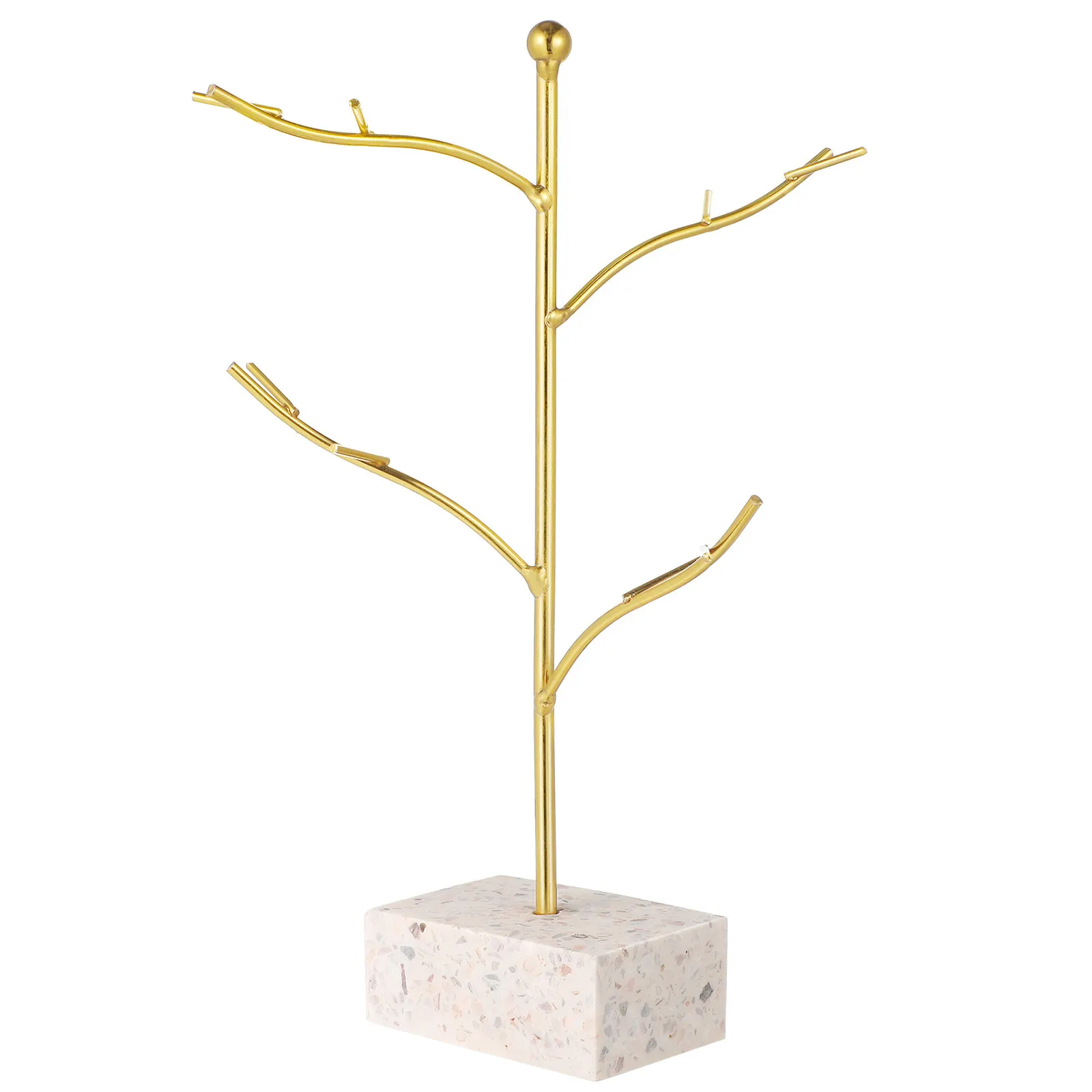 

1Pcs Unique Tree Shape Jewelry Display Rack Premium Alloy Resin Hanging Organizer Ideal for Necklaces Earrings Bracelets Home