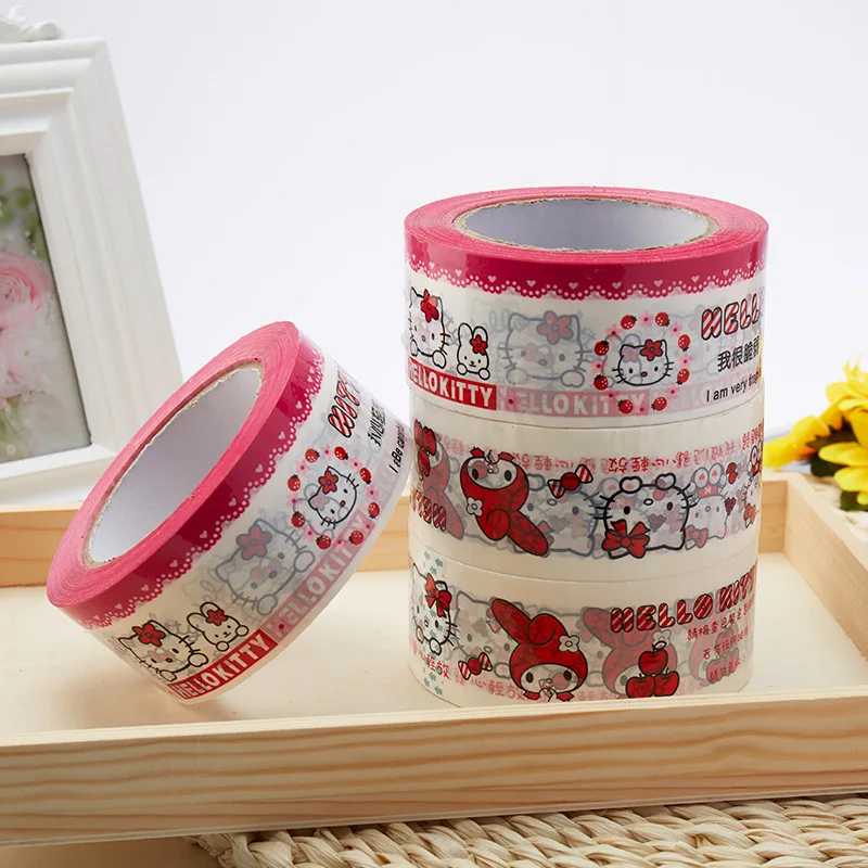 Sanrio Melody Pudding Dog Sealing Decorative Tape Cartoon Cute Sealing Tape Transparent Strong Paste Large Volume