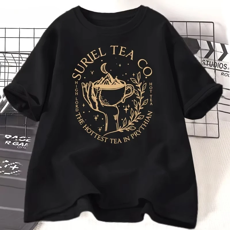 

Suriel Tea Co Banned Books T Shirt Cotton Acotar Tshirts Lover T Shirt Cotton Short Sleeve Tee Aesthetic Clothing Tops Oversized