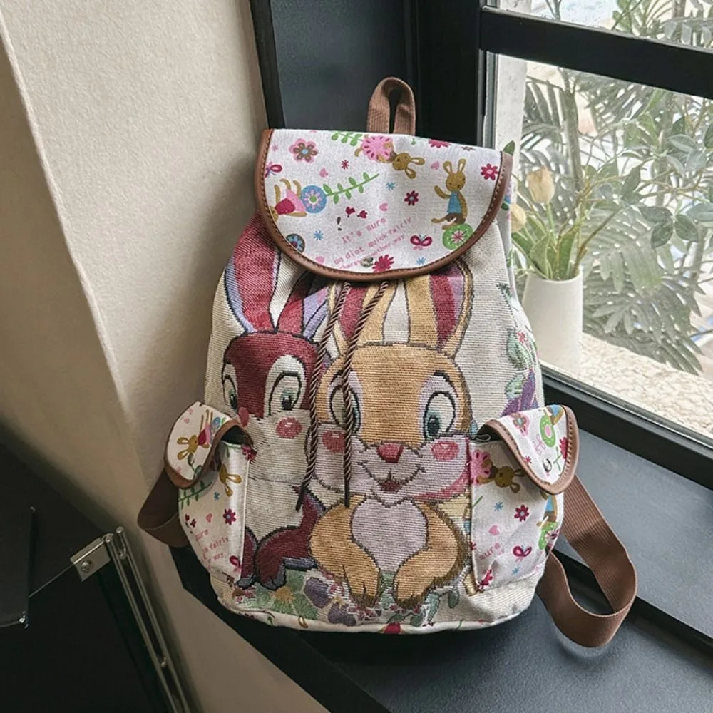 แฟชั่นสไตล์ชาติพันธุ์เย็บปักถักร้อยกระเป๋าเป้สะพายหลัง Jacquard ช้างนกฮูก Casual สัตว์กระเป๋าเป้สะพายหลังผ้าใบกลับกระเป๋าเดินทาง