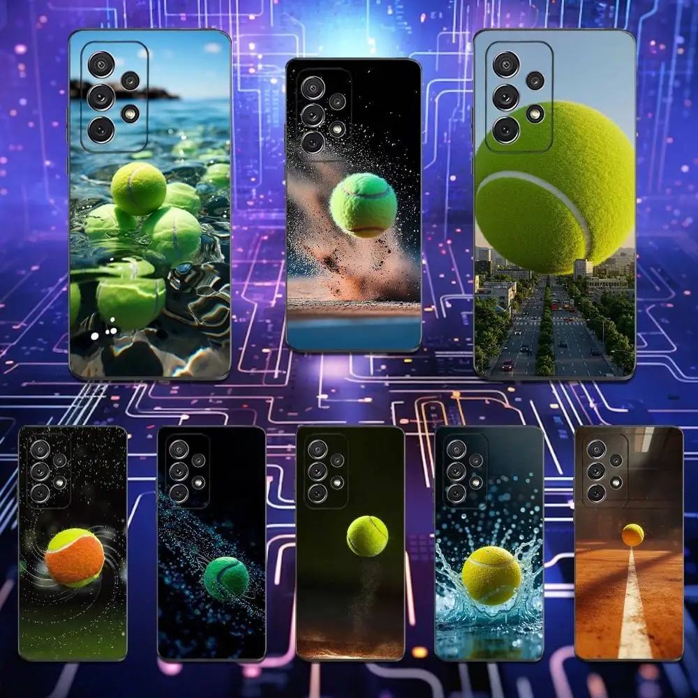

Sport Art Tennis Phone Case For Samsung S25,S24,S23,S22,S21,S20,S10,Ultra,Plus,Lite,FE,Soft Silicone Black Cover