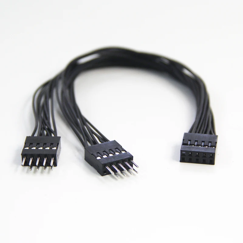 2.54mm pitch 9Pin1 to 2  Dupont jumper computer boot split line boot jumper POWER SW RESET SW