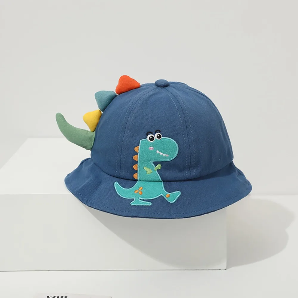 

Summer Cartoon Cartoon 3D Dinosaur Hat Wide Brim Cute Children's Sun Cap 3D Dinosaur UV Protection Children Basin Caps
