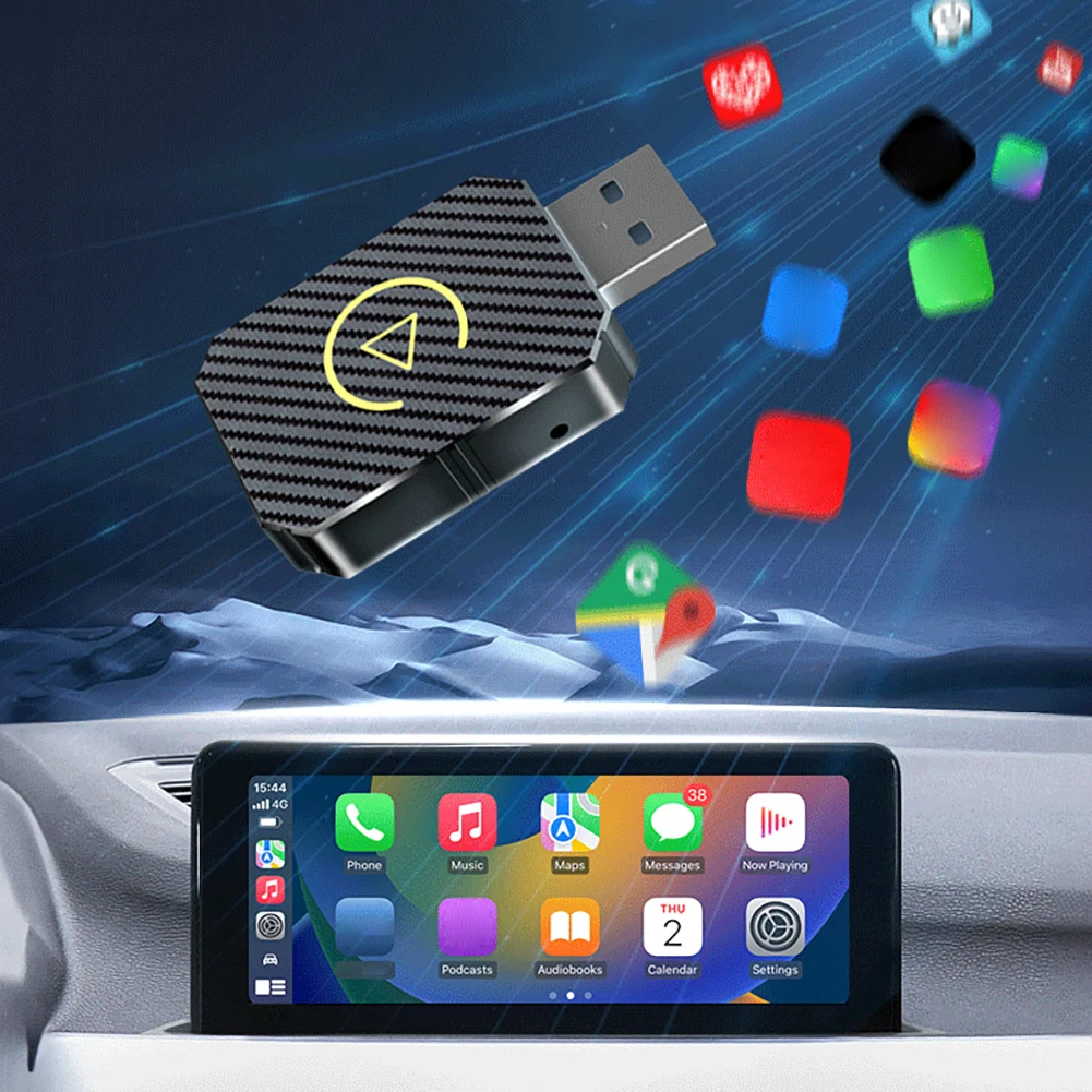 

Wireless Carplay Android Auto Adapter Plug&Play CarPlay AI Box Wireless Dongle for OEM Wired CarPlay/Andriod Auto Cars