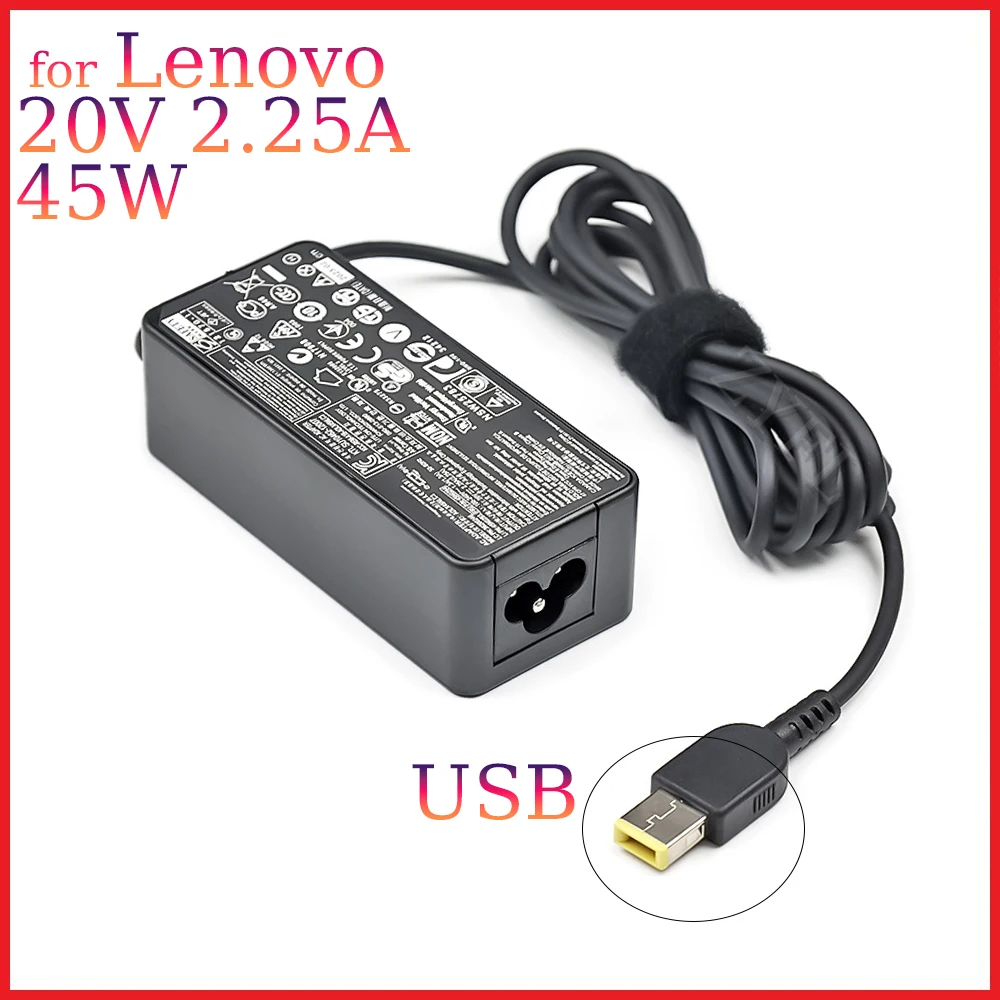 Laptop Ac Adapter Charger 20V 2.25A 45W for Lenovo Thinkpad ADLX45NLC3 ADLX45NDC3A ADLX45NCC3A 0C19880 59370508 ADLX45NLC3A