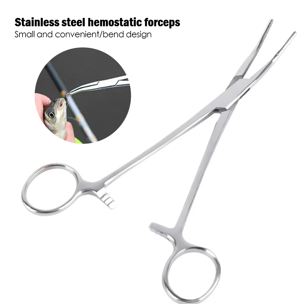 Hand Tool Hemostatic Forceps Pet Hair Clamp Fishing Locking Pliers Epilation Tools Curved/Straight Tip Cutter Tool