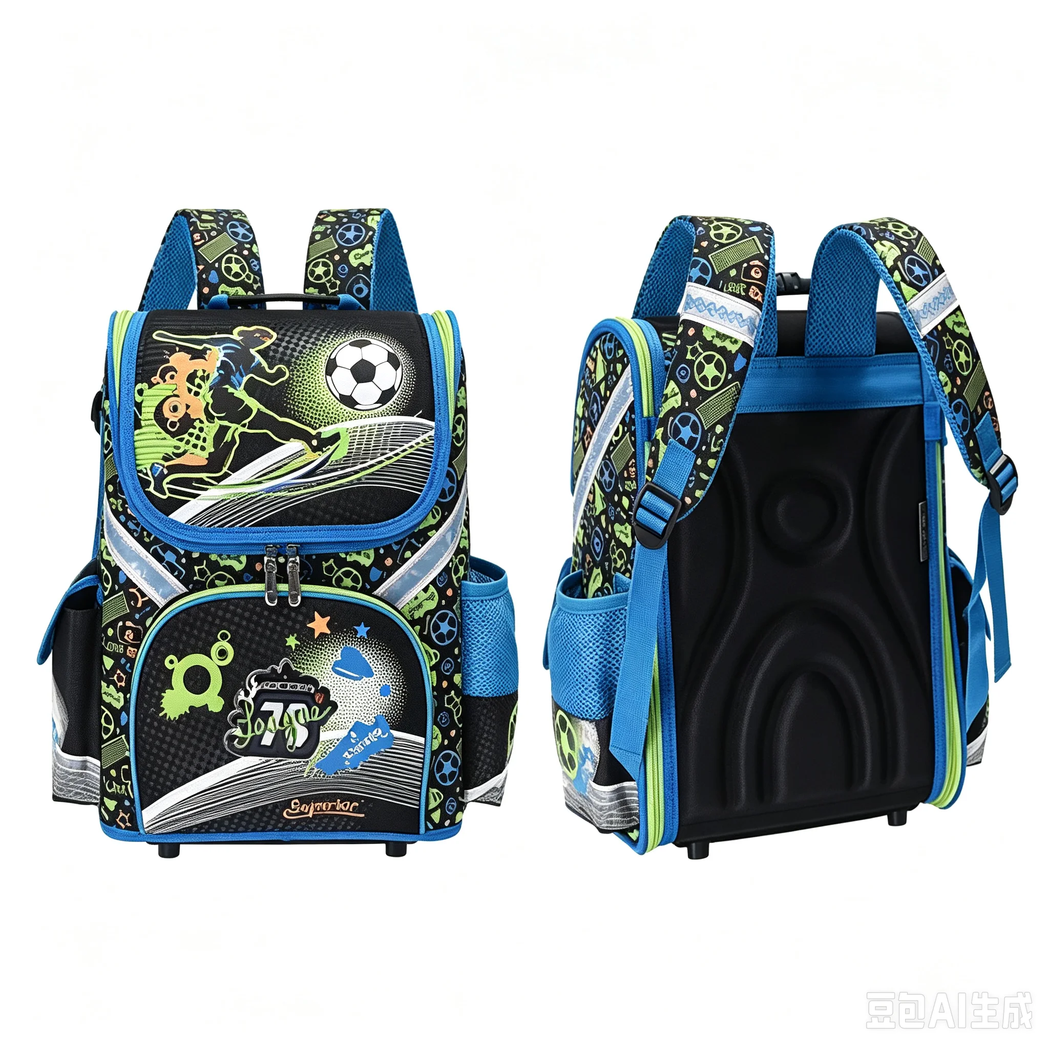 sac-d’ecole-a-motifs-de-ballon-de-football-pour-garcons-sac-a-dos-d’ecole-primaire-vert-et-bleu-avec-de-nombreux-compartiments-sac-a-livres-de-style-sportif-pour-les-enfants-de-6-a-12-ans
