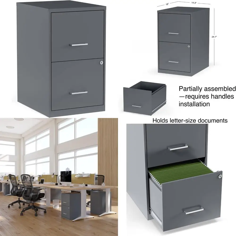 

Two-Drawer Vertical Filing Cabinet for Office Storage