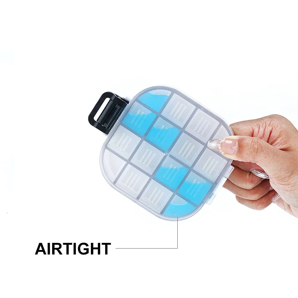 SeamiArt 16Grid Sealed Moisturizing Paint Tray Folding Palette Pigment Storage Box for Watercolor Oil Painting Art Supplies
