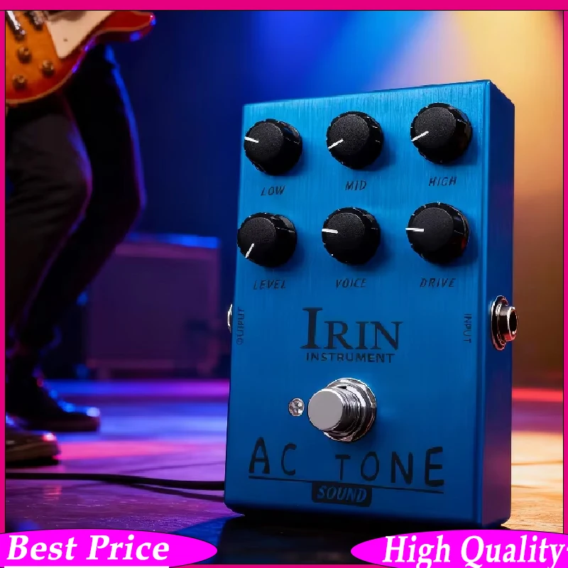 

IRIN AN-33 Ac Tone Electric Guitar Effect Pedal Classic Speaker Simulation True Bypass Adjustable Knobs Guitar Accessories