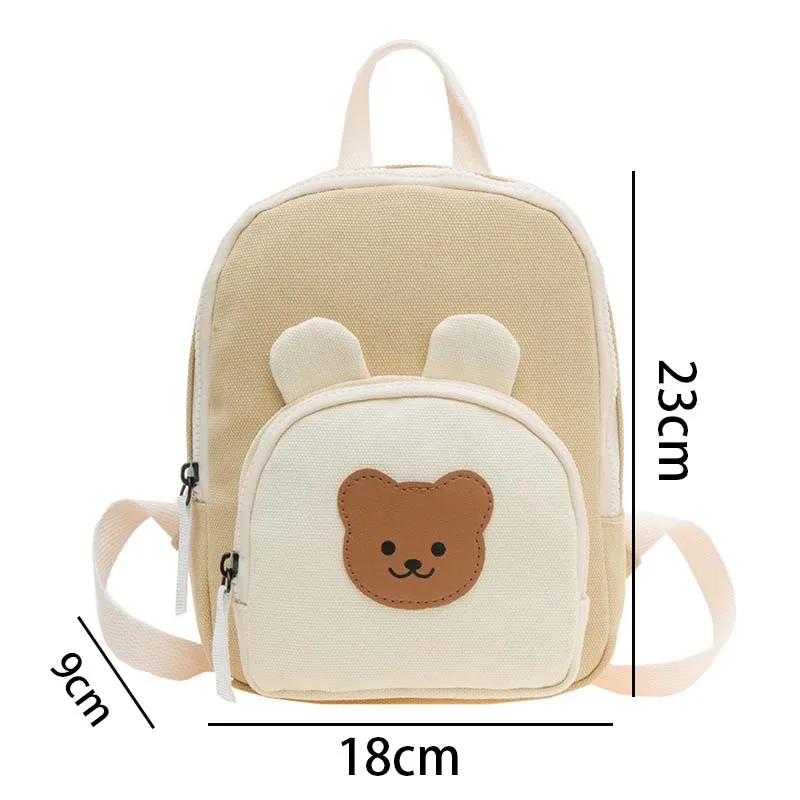 Cartoon Baby Backpack School Bags for Girls Boys Korean Kids Bag Canvas Cute Bear Bunny Kindergarten Children Backpacks