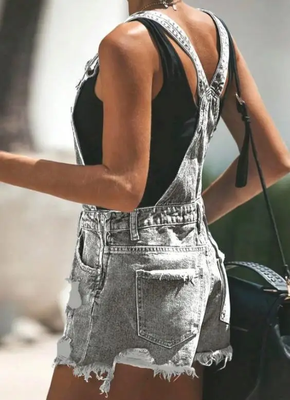 

Women's Jeans 2025 Fashion Latest Minimalist Style Y2K Hot Girl Chic Cowboy Overalls,shorts,rolled Edges,casual Women's Clothing