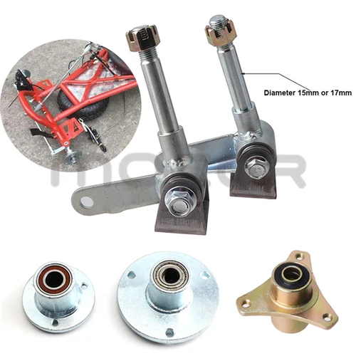 Imagen 2 del producto Go Kart Quad ATV eje de nudillo de puntal de dirección modificado adecuado para 110cc 168 200F Dirt Bike UTV Quad accesorios de bicicleta