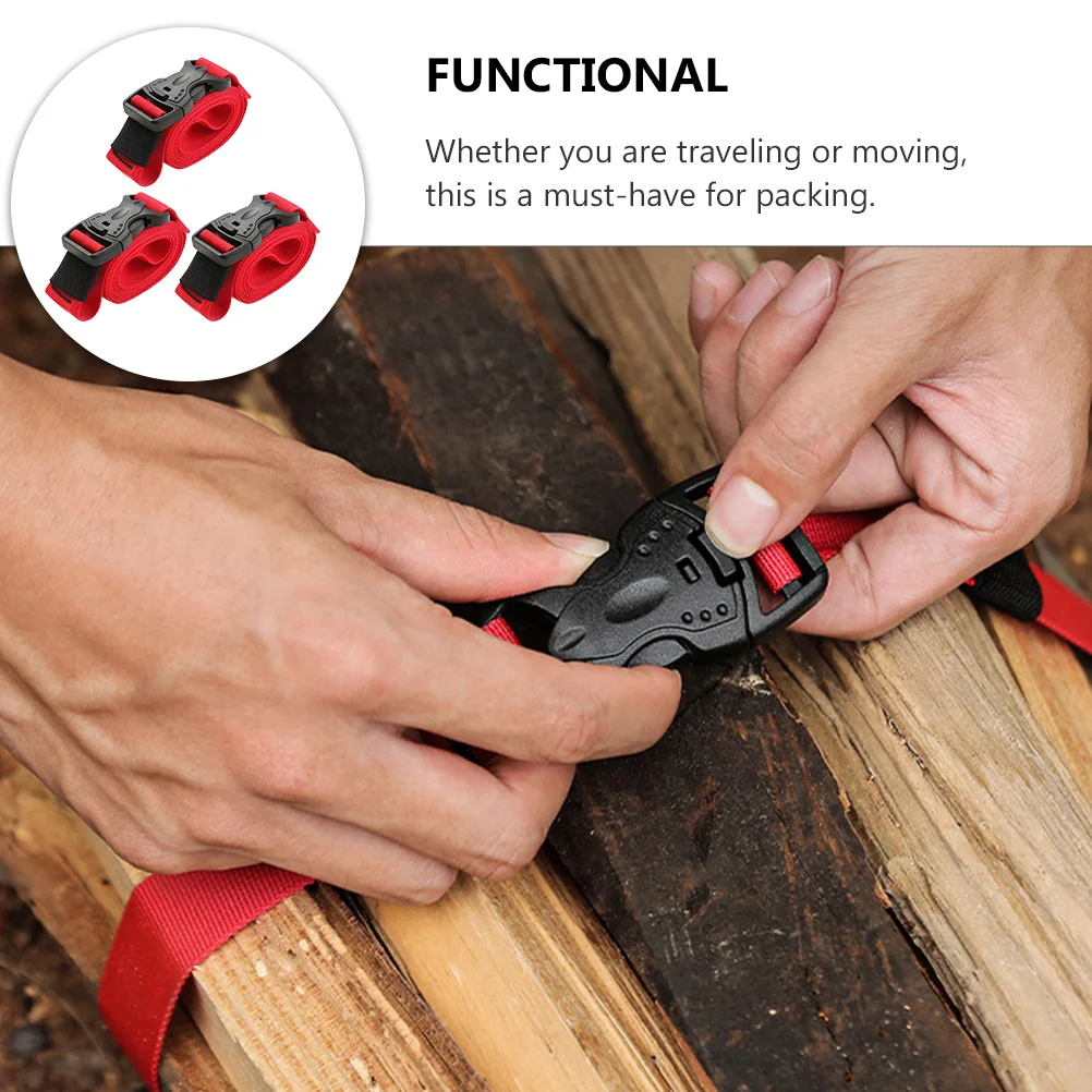 3Pcs Durable Tie Down Straps Practical Cargo Straps Useful Fastening Belts