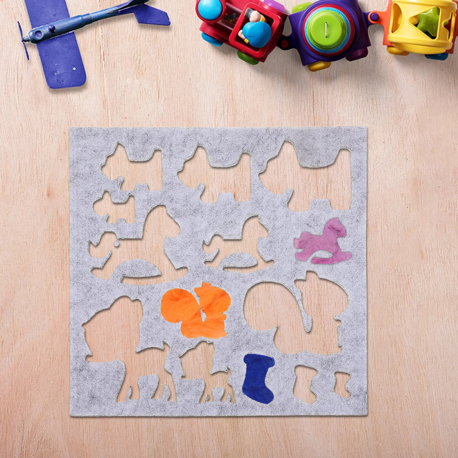 

1Set Wool Felting Mold DIY Craft Needle Felting Template Embroidery Shaping Tool for Kids Beginners Handmade Felt Art Kit