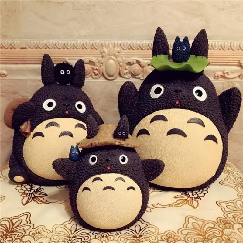 Anime Totoro Piggy Bank Hayao Miyazaki Safe Deposit Saveing Money Box Desktop Ornaments Modeltoy Home Furnishing Decorative