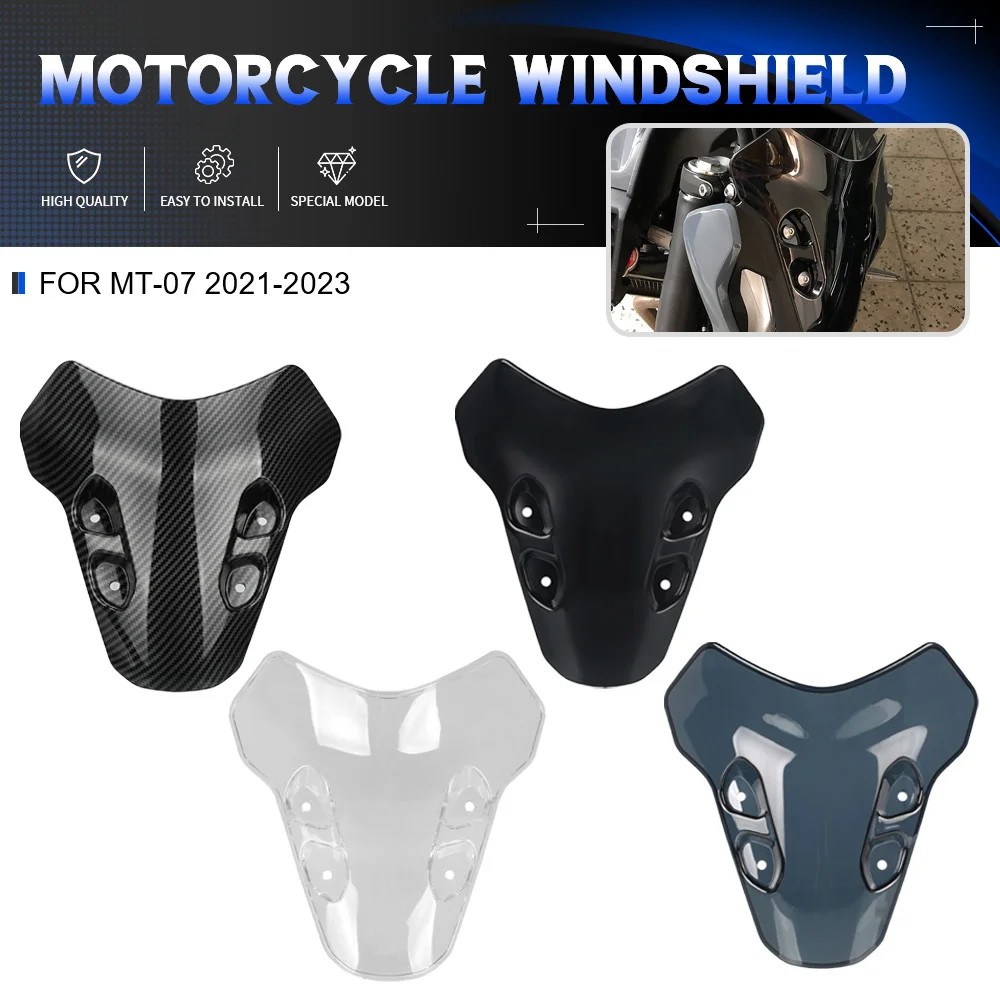 

MT-07 MT07 Windshield Windscreen Motorcycles Accessories Windproof Air Wind Screen Deflector For Yamaha MT 07 2021 2022 2023