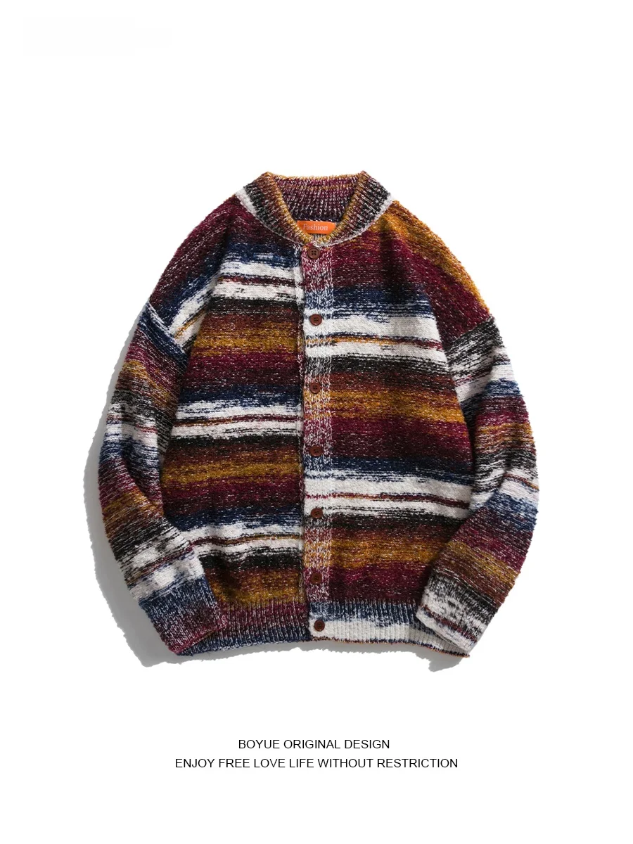 

Boyue ex Casual Knitted Sweater Color Blo Design Long Sve Open Cardigan Youthful Sle adient Pattern Autumn Wear