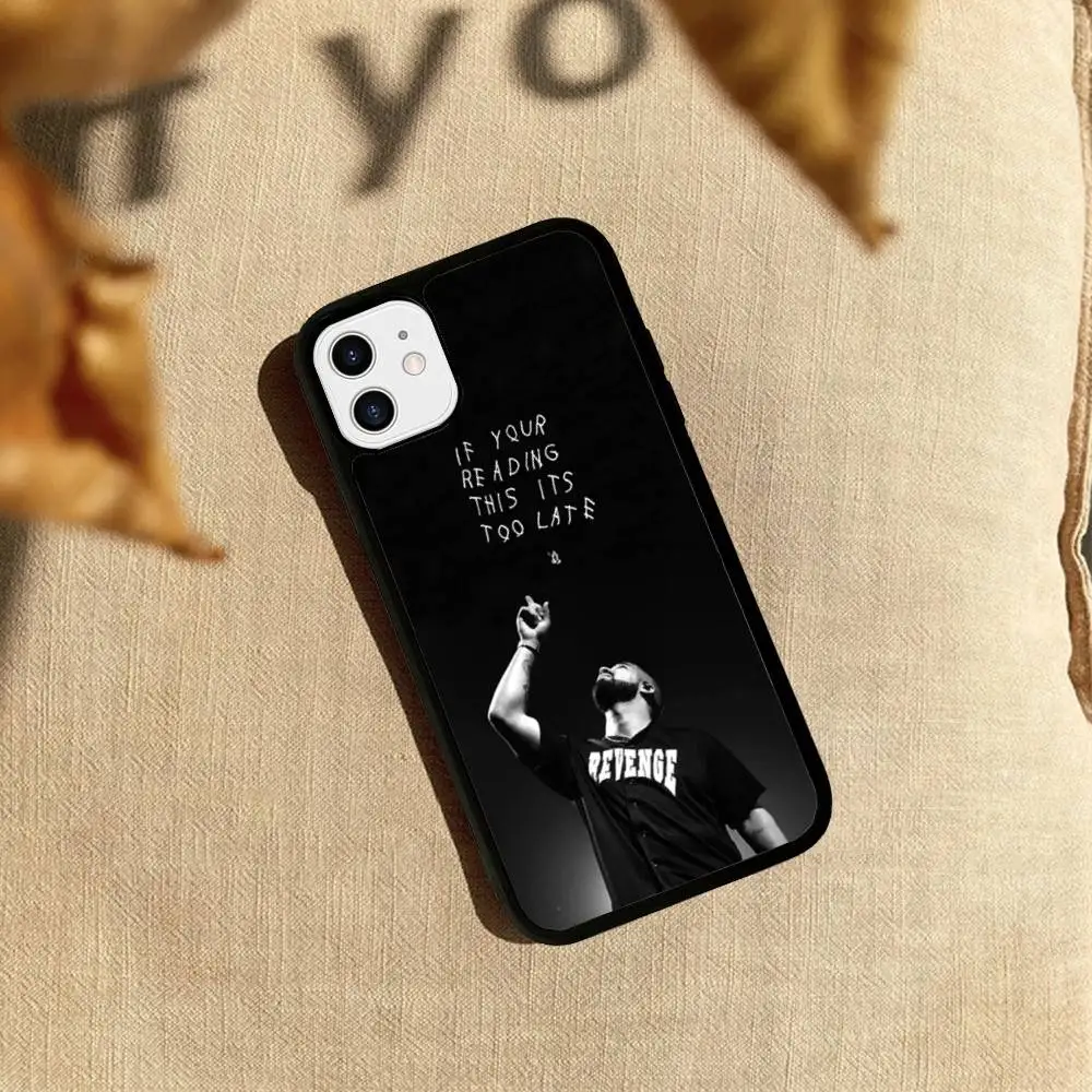 Capa de Telefone Singer Rapper D-Drake para iPhone 16 Pro Max 15 14 Plus 14 13 12 11 17, Capa Traseira em PC+TPU