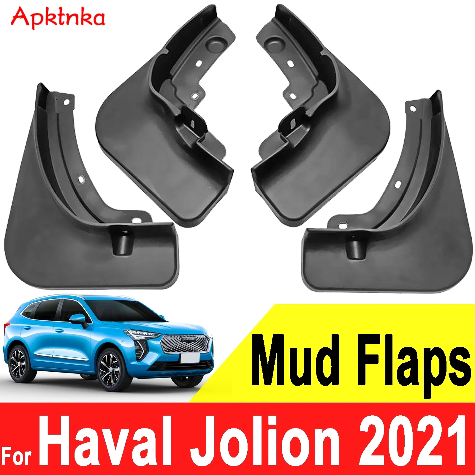 4Pcs Set Molded Car Mud Flaps For Great Wall Jolion 2021 Splash Guards Mud Flap Mudguards Fender Liner Flares Front Rear Styline