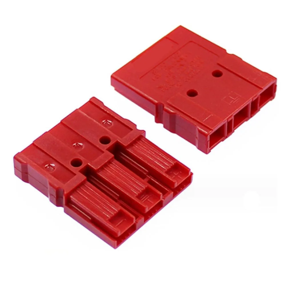 Battery Panel Connectors 30A 600V 2x Double Pin for Forklift Features Flame Retardant PC and Silver Plated Terminals