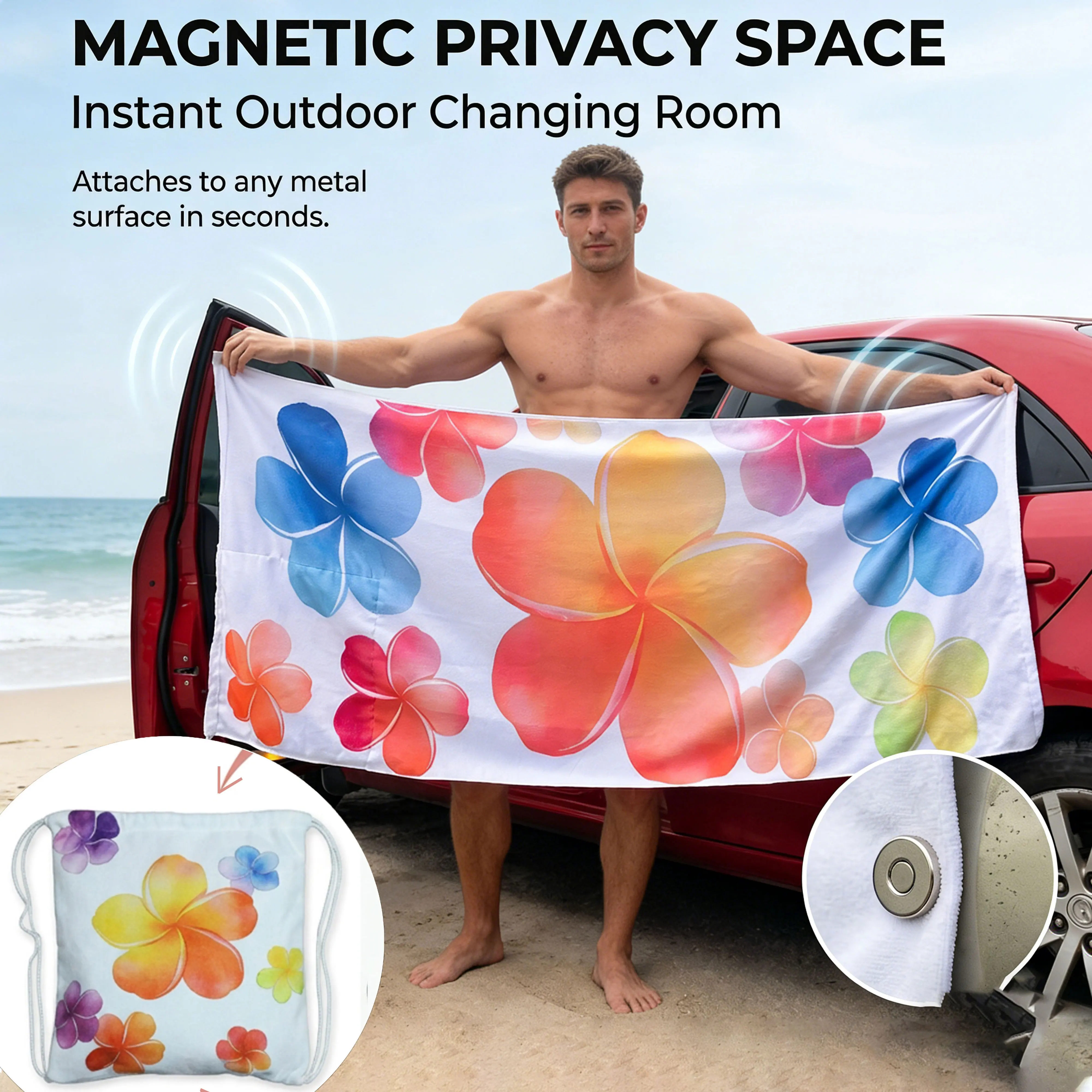 

Lightweight Beach Towel Sand Free Quick Dry Absorbent Thin Compact Towels portable backpack for Swimming Pool Camping Beach Ac