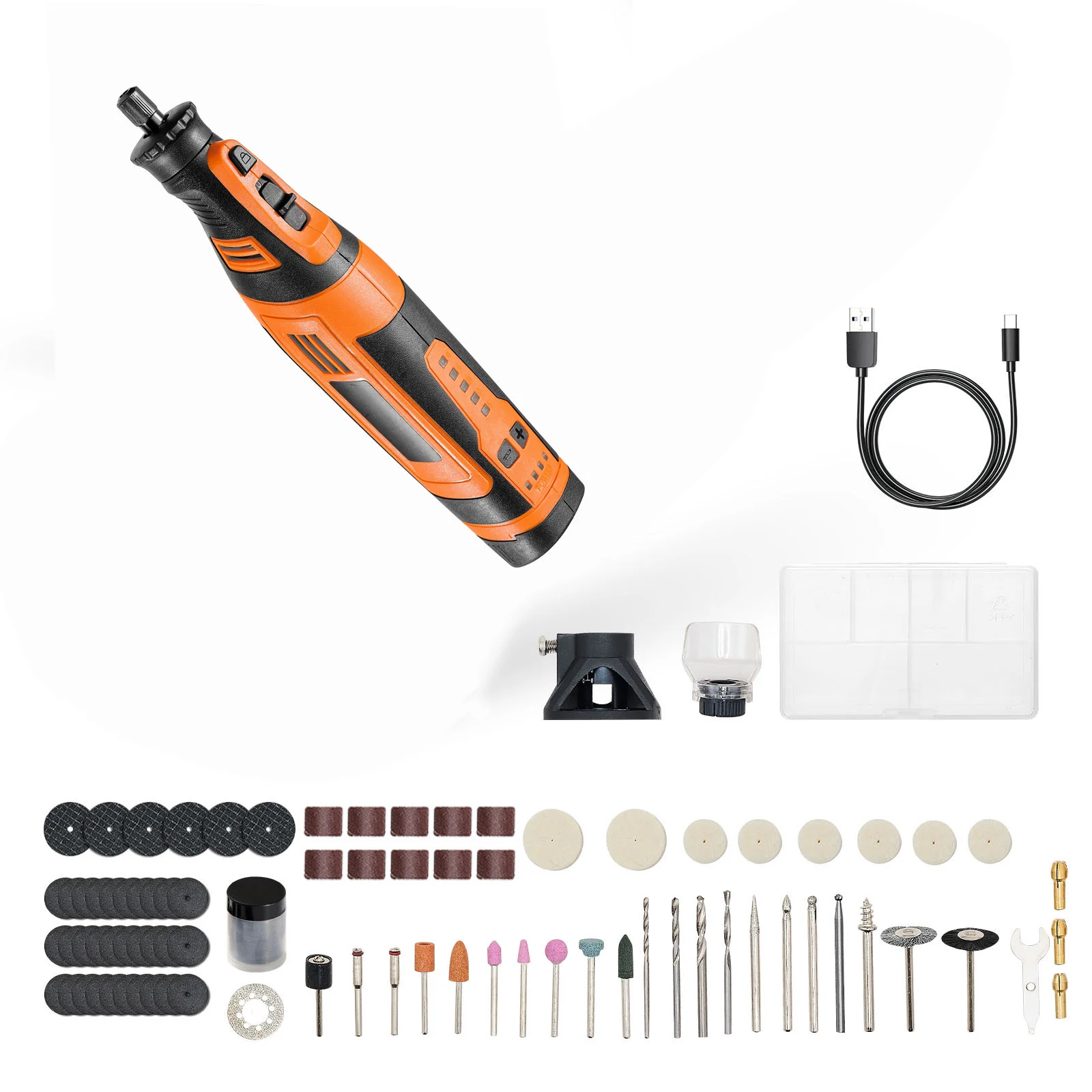 

SucceBuy Cordless Rotary Tool Kit Portable Mini Power Rotary Tool 5 Speed Multi-Purpose DIY Tool for Engraving Sanding Polishing