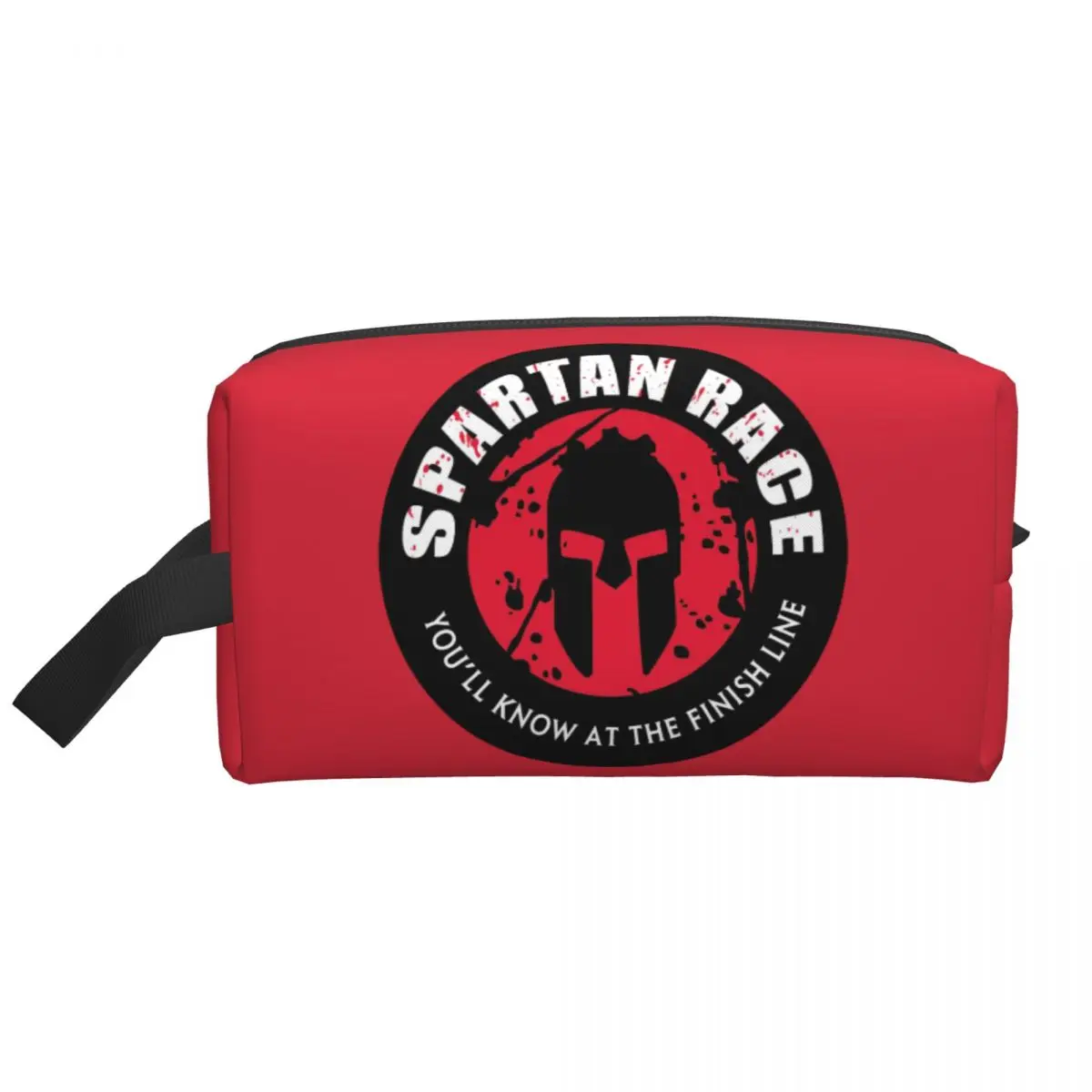 Custom Kawaii Spartan Race Sparta Spirit Travel Toiletry Bag Women Makeup Cosmetic Organizer Beauty Storage Dopp Kit