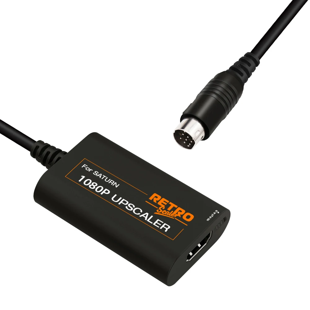 Retro scaler 1080p Upscaler Adapter für Saturn-Konsolen HDTV-Konverter Adapter S-Video-Eingang 4:3/16:9 Seiten verhältnis Umschaltung