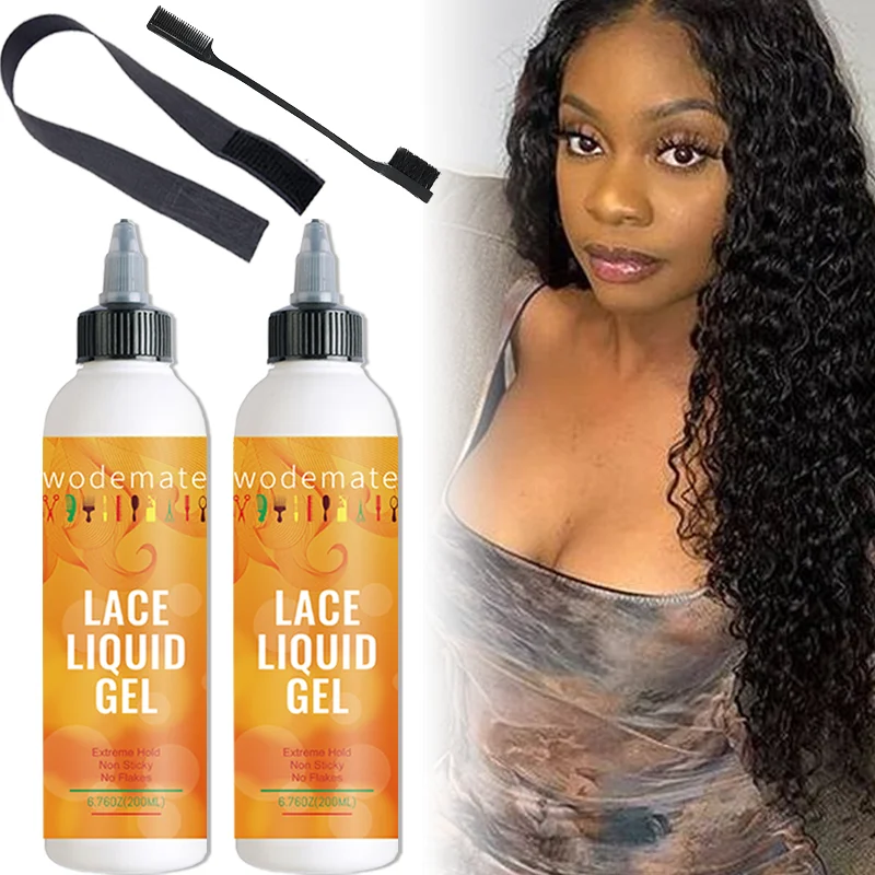 Lace Liquid Gel Glueless Lace Gel Temporary Hold Wig Adhesive Fast Drying Invisible Bonding Glue For Wigs Hair Systems Baby Hair