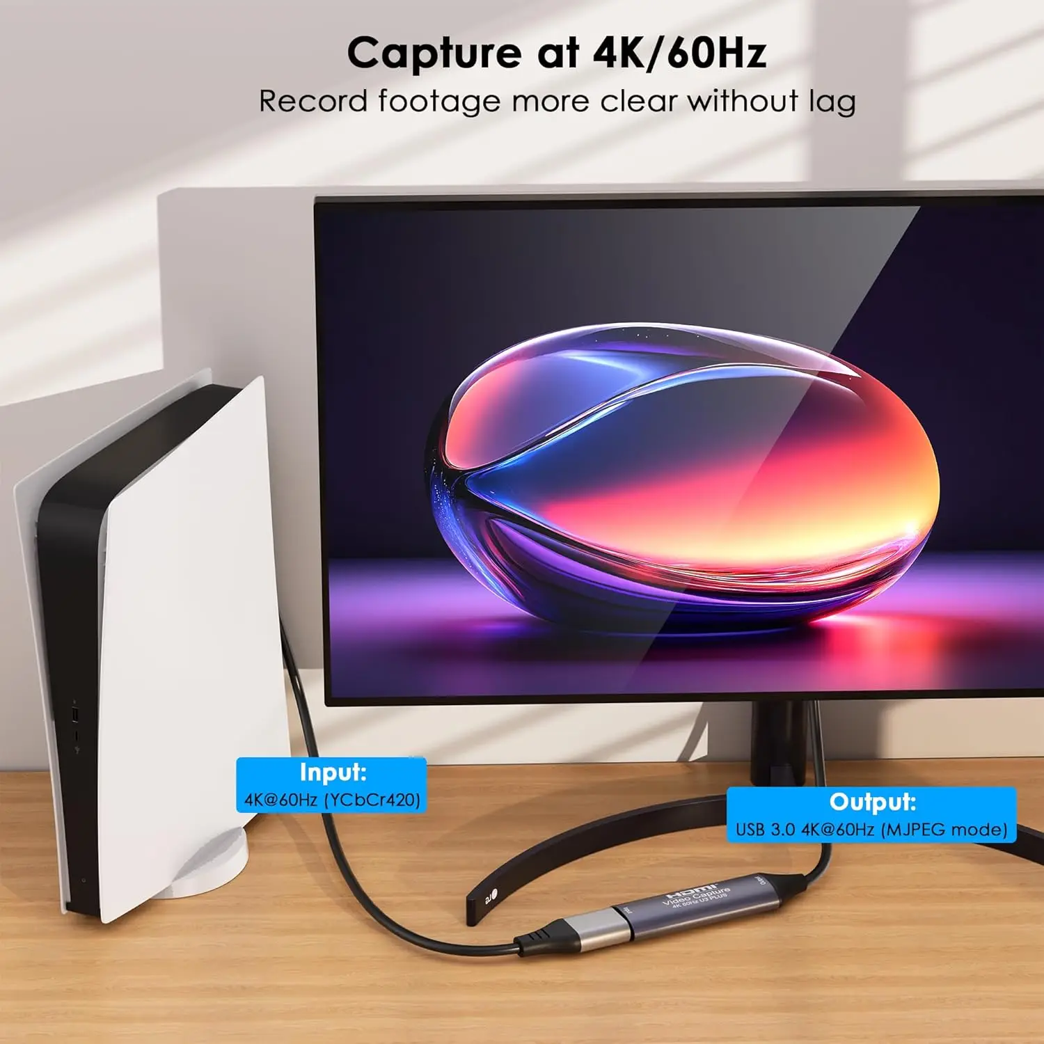 Karta przechwytująca wideo HDMI Full 4K 60Hz Wyjście USB 3.0 Urządzenie przechwytujące HDMI do USB Typu C Rejestrator do transmisji na żywo OBS Gaming PC — zdjęcie produktu 6