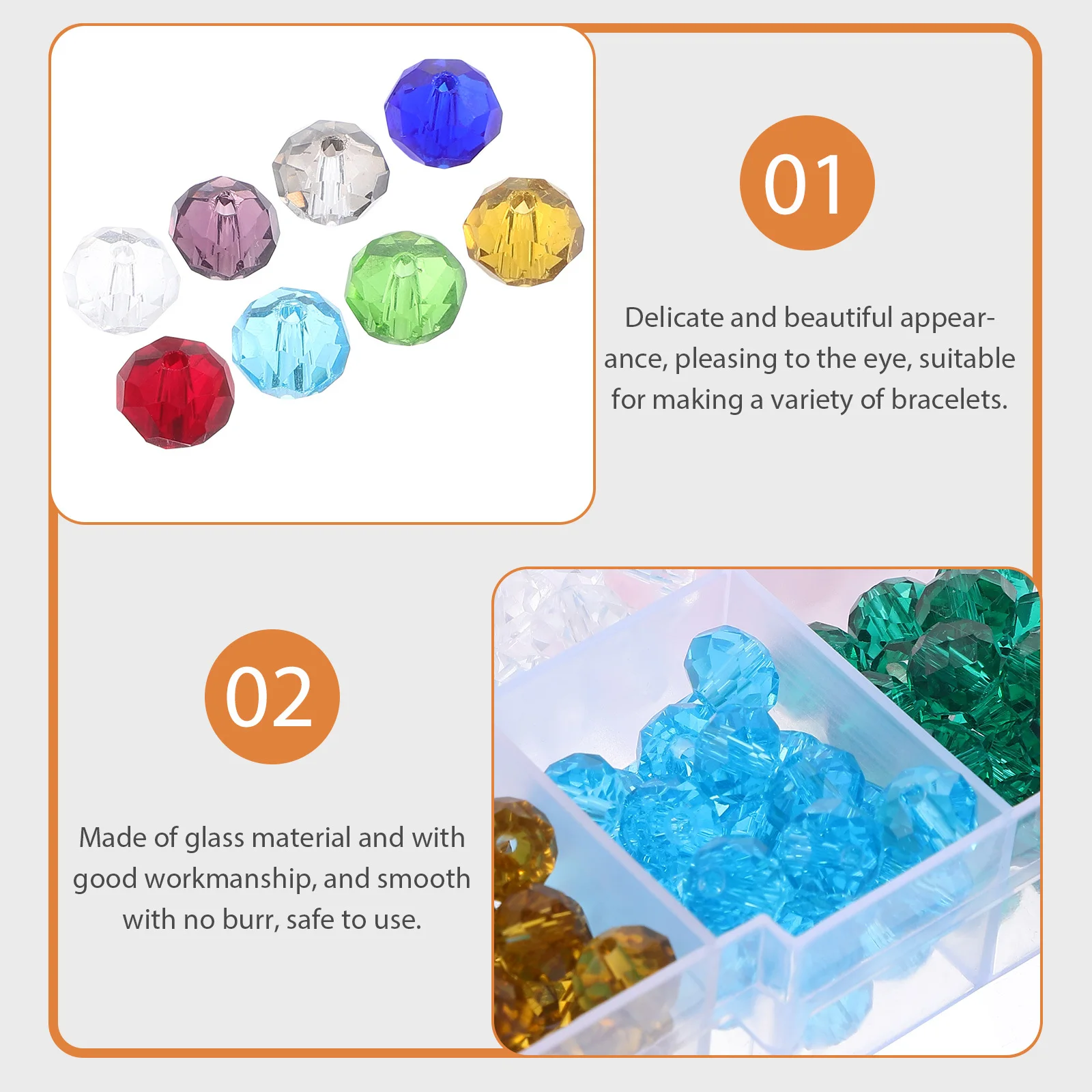 

1 Box Beads For Diy Jewelry Making Craft Kit Bracelet Necklace Beaded Necklace Spacer Beads Loose Bead Accessories