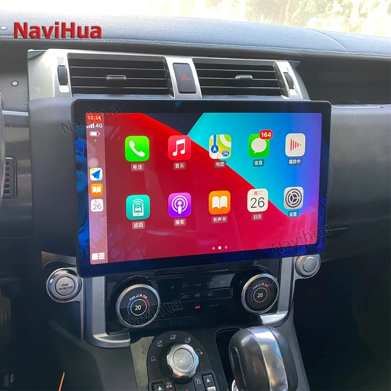 NaviHua New Design 13.3 inch Screen Android Radio Car DVD Player GPS Navigation + AC Control for Land Rover Discovery 4  10-14