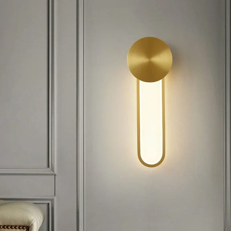 ELARA モダンインテリア真鍮壁ランプ LED 3 色屋内ゴールド銅燭台照明豪華なライブルームの装飾