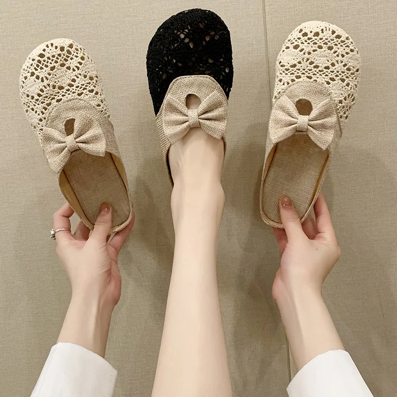 

Baotou Half-slipper Women's Shoes 2025 Summer New Style Fashionable and Versatile Fisherman's Outerwear Women's Cool Slippers