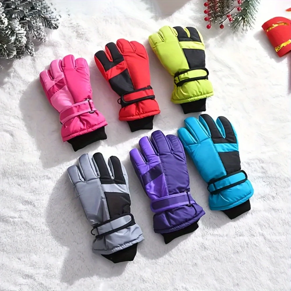 

Зимние перчатки для мальчиков и девочек 10-14 лет, теплые, вязаные, ветрозащитные, для катания на лыжах, езды на велосипеде, рыбалки, можно стирать в машине.