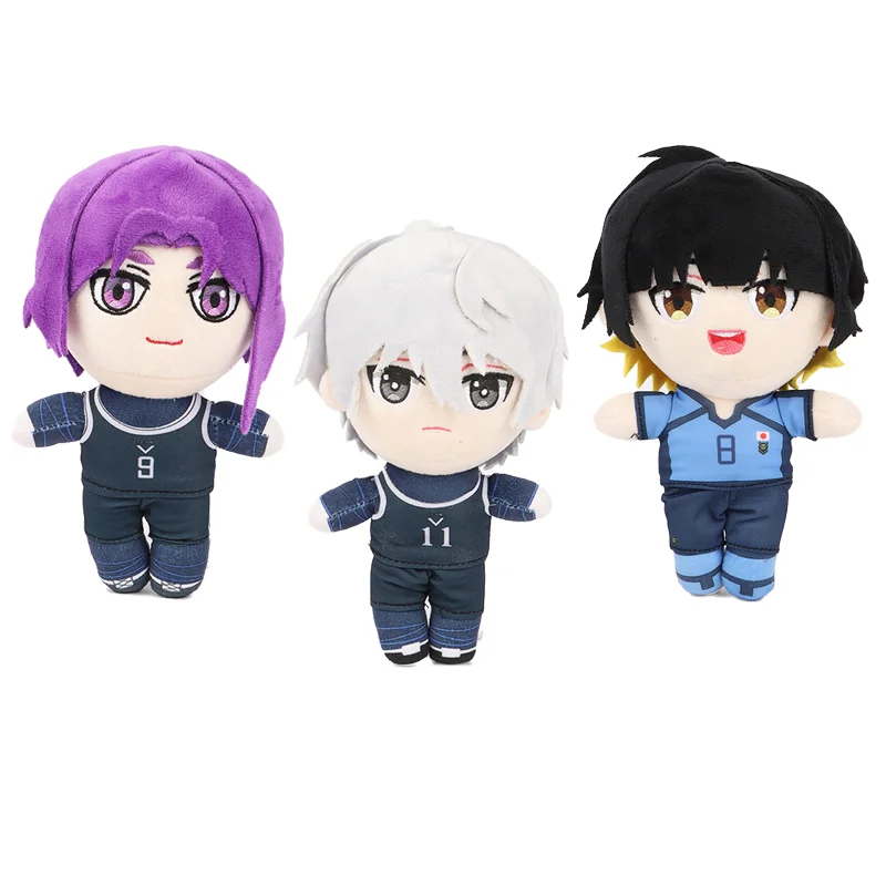 블루 잠금 플러시 바치라 메구루 나기 세이시로 미카게 레오 애니메이션 피규어 인형 애니메이션 애호가 주변기기 컬렉션 어린이 생일 선물