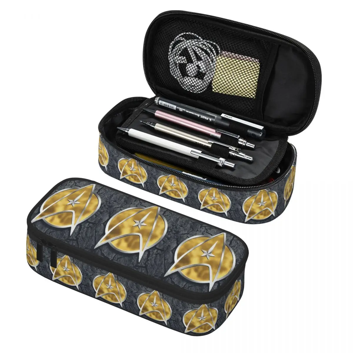 Star Treks Science Fiction TV Series Pencil Cases Pen Holder Storage Stationery Supplies Big Capacity Pen Box Pencil Bag