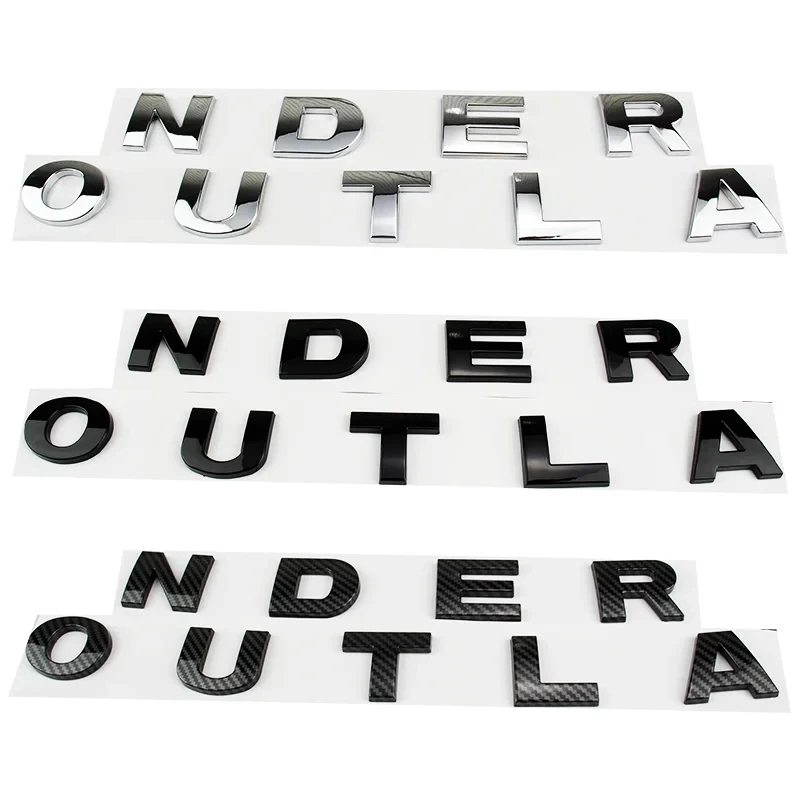 Car ABS Letters Words Logo Decals Sticker For Mitsubishi OUTLANDER 2023 2024 2025 Head Hood Alphabet Emblem Stickers ﻿Parts - view 2
