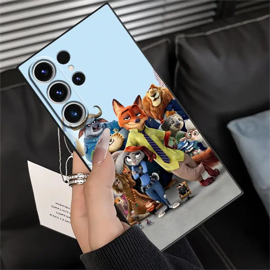Soft Back Phone Cover Case for Samsung Galaxy S22 S23 FE S21 S24 Plus S25 Ultra S20 S25+ S9 S24+ Disney Judy Nick