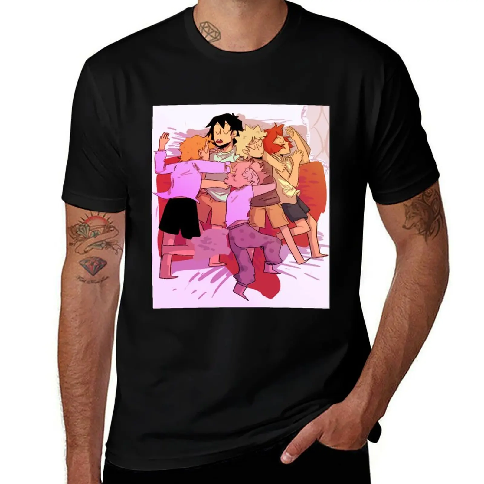 bakusquad cuddle pile T-Shirt Labor Work Casual T-Shirt