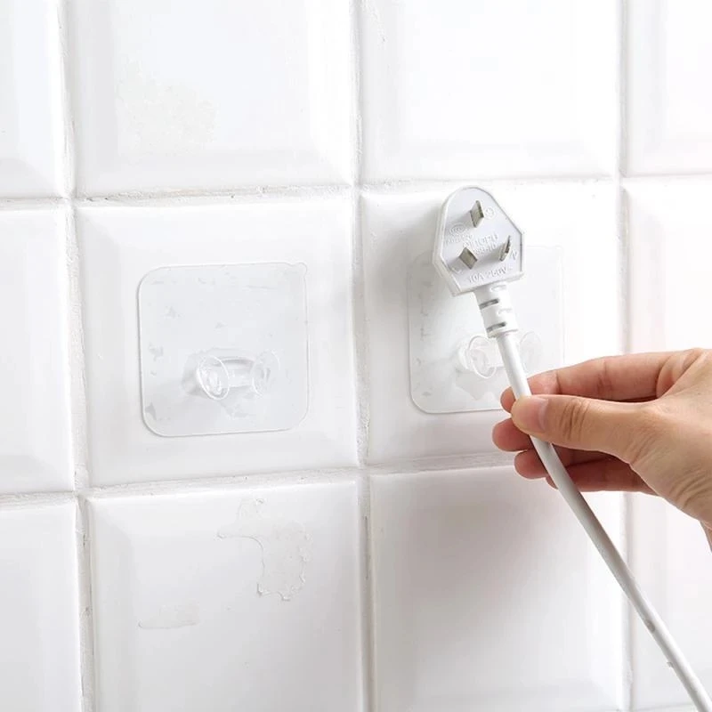 Xiaomi-gancho de almacenamiento de pared sin perforaciones, soporte de enchufe de alimentación, gancho oculto para cocina, colgador Adhesivo de pared para baño, venta al por mayor, 5/1 Uds.