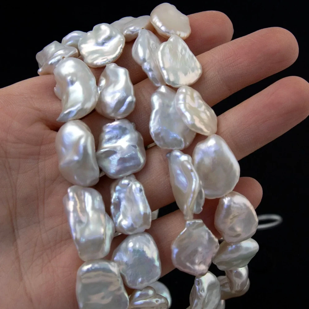 الباروك غير النظامية شكل لؤلؤ المياه العذبة الطبيعية فضفاض خزر عازل ستراند 11x15 مللي متر لصنع المجوهرات عقد دي اي واي سوار #2