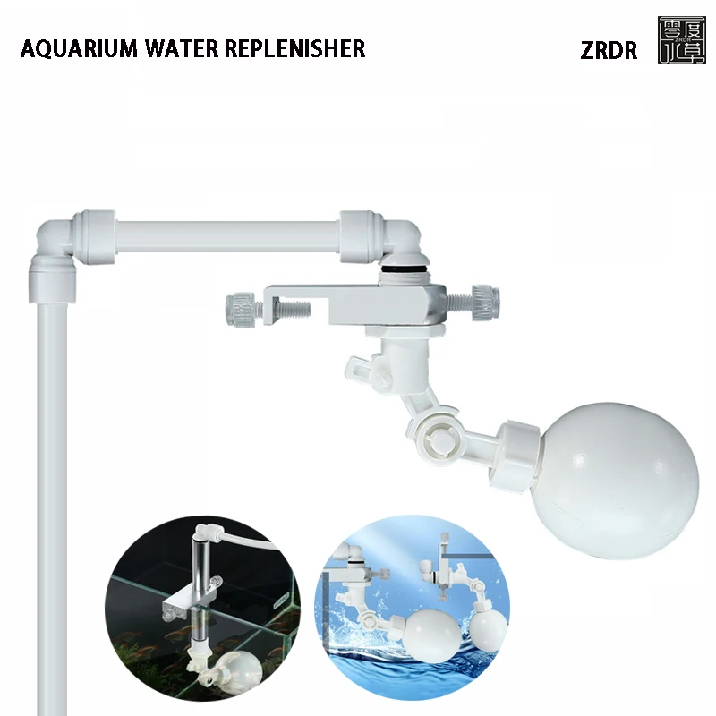 ZRDR-Dispositivo de hidratación de acrílico para acuario, válvula de bola flotante de agua, controlador de nivel de agua de red, alimentación