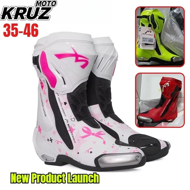 Mocha Motorcycle Boots CE Certification Professional Track Riding Botas BENKIA Double-Layer Waterproof Boots
