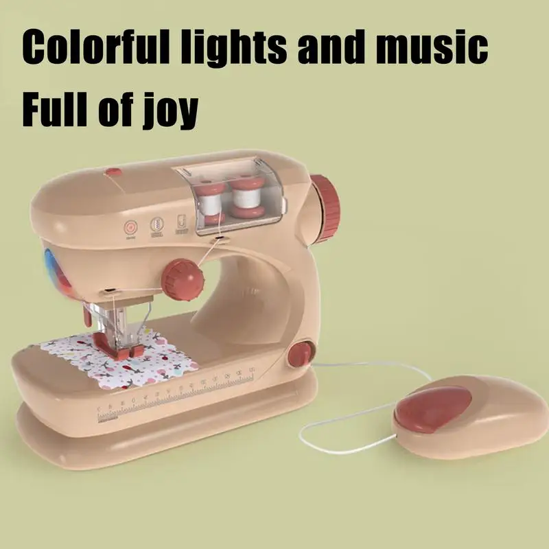 Kids Mini Simulation Sewing Machine Toy Mini Furniture Toy Educational Learning Design Clothing Toys birthday Gift Girls Toy