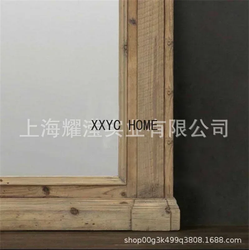 Specchio americano a figura intera in legno massello