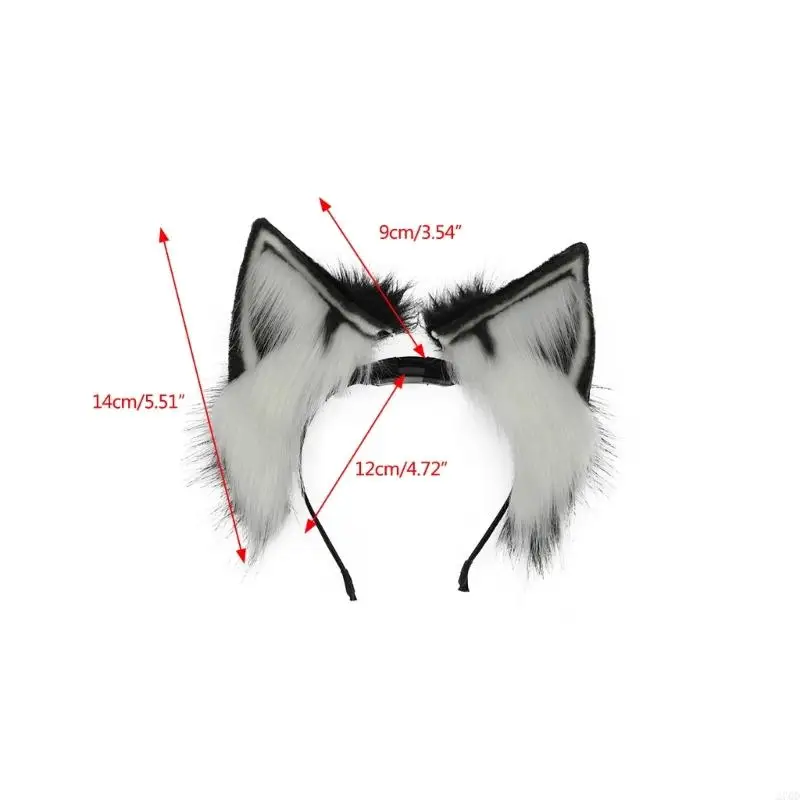 270D Girls Anime Headband Plush Ore a orecchie ricaricabile per capelli ricaricabile costume da festa del costume Women