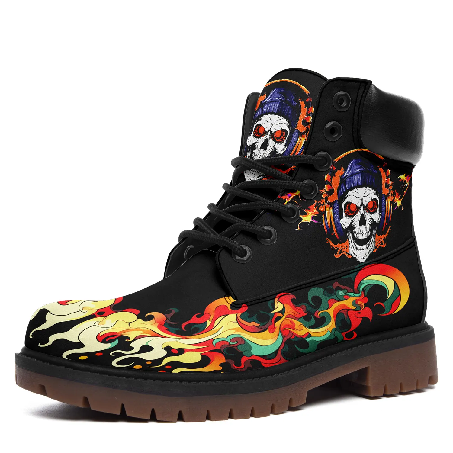 

Halloween Work Boots | Men's Motorcycle Ankle Boots | Fashion Casual Boots for Autumn/Winter | Non-Slip Comfort Wear-Resistant